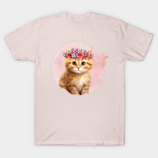 Baby Animal with Floral Crown T-Shirt